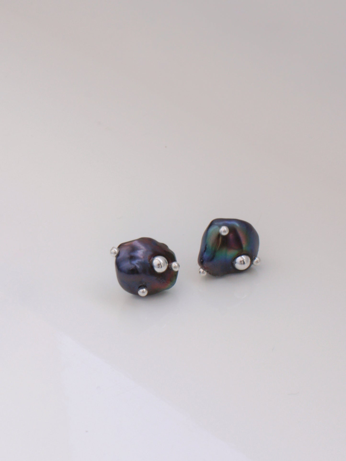 Studs with silver drops