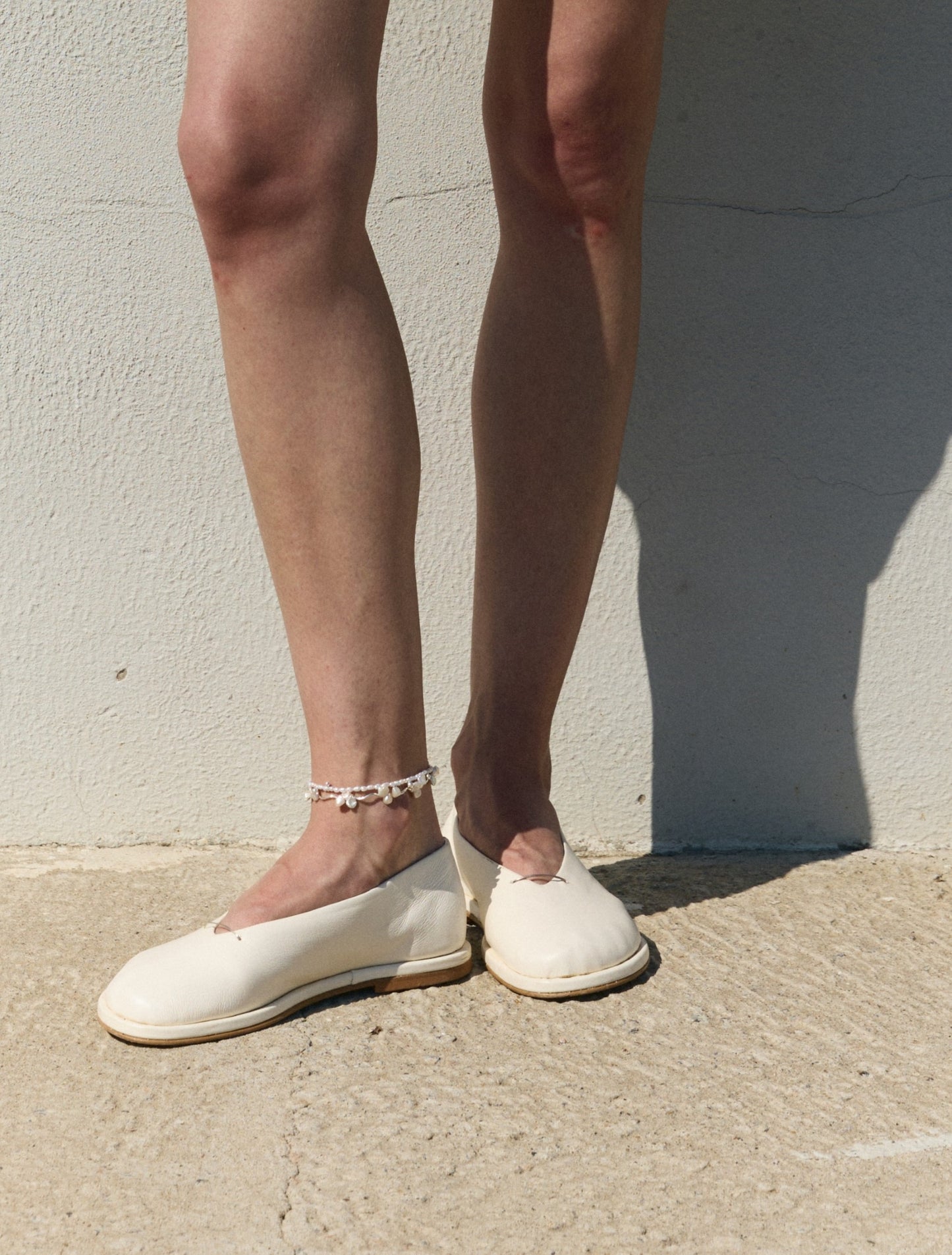 Anklet with silver drops