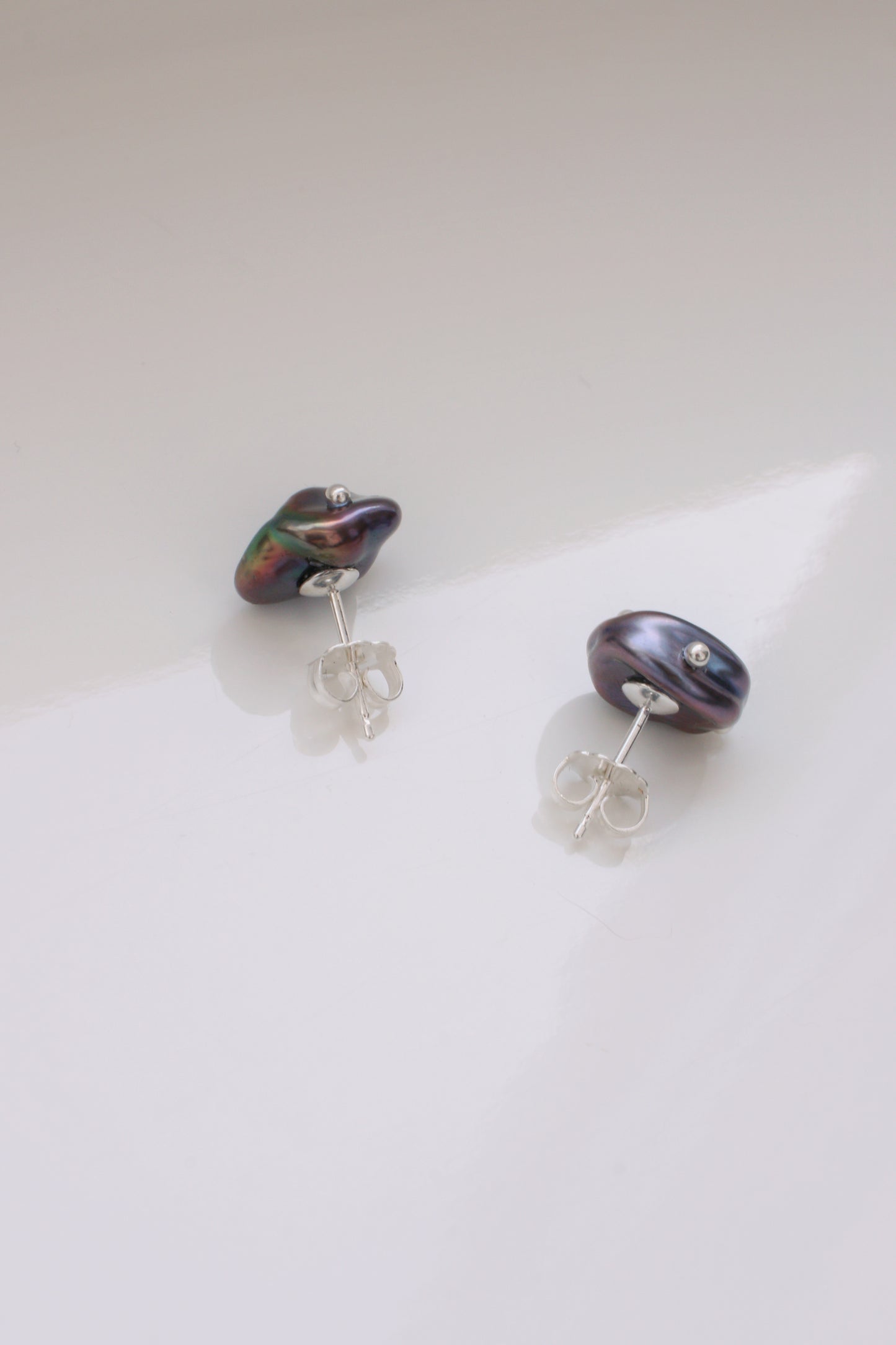 Studs with silver drops