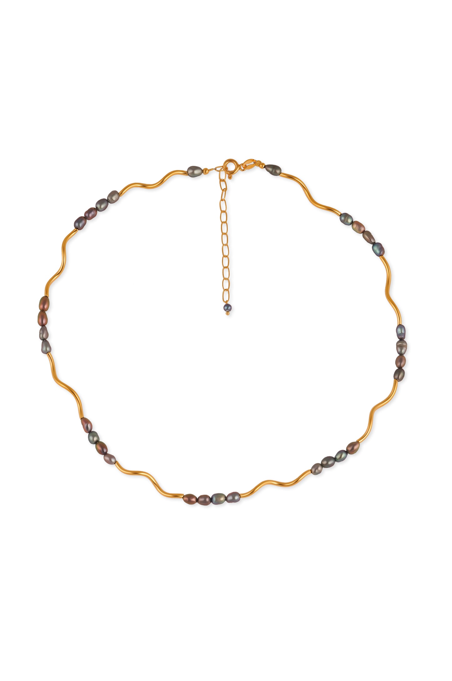 Choker necklace "Golden hour wave"