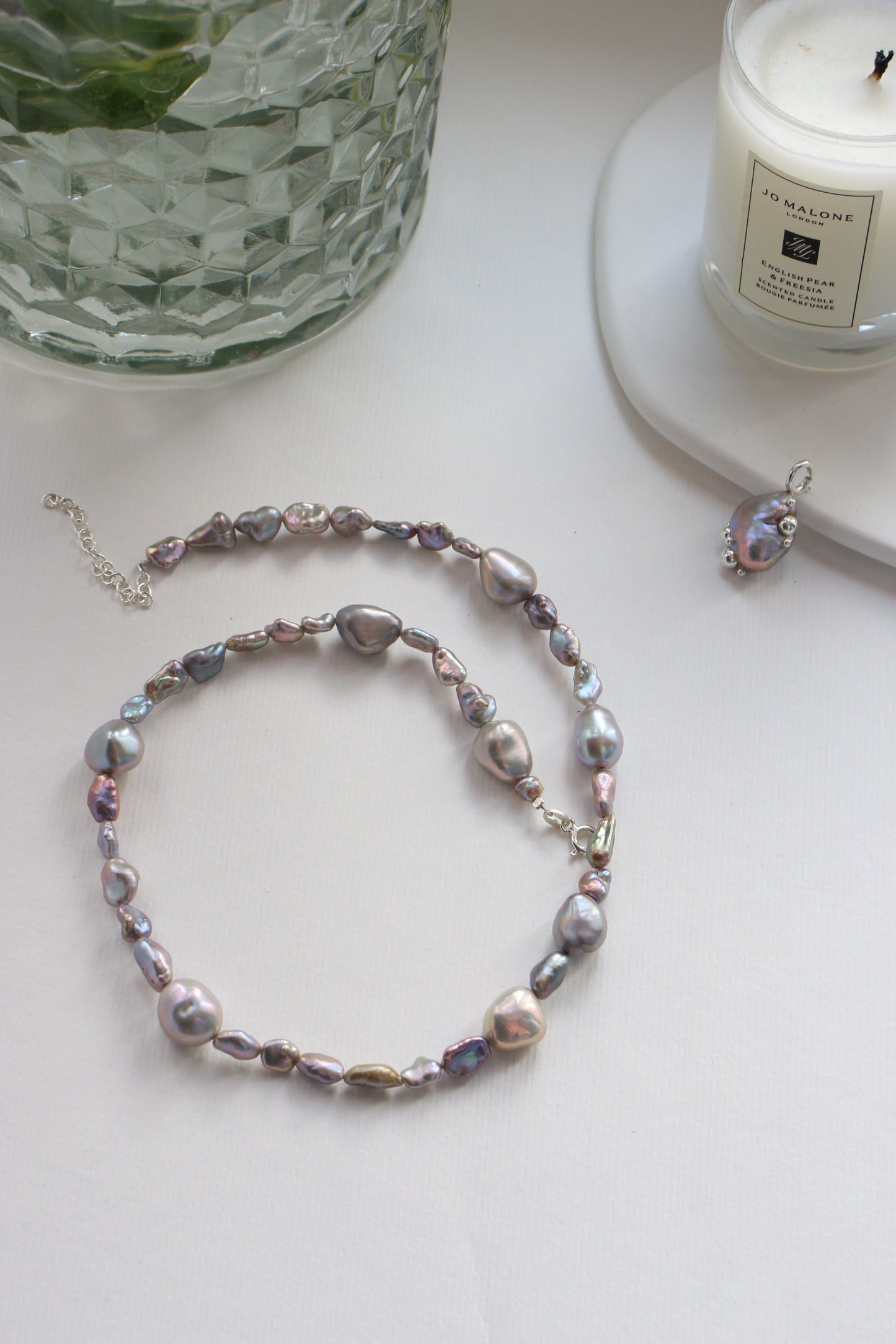 Baroque pearl necklace