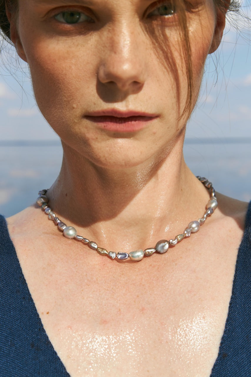 Baroque pearl necklace