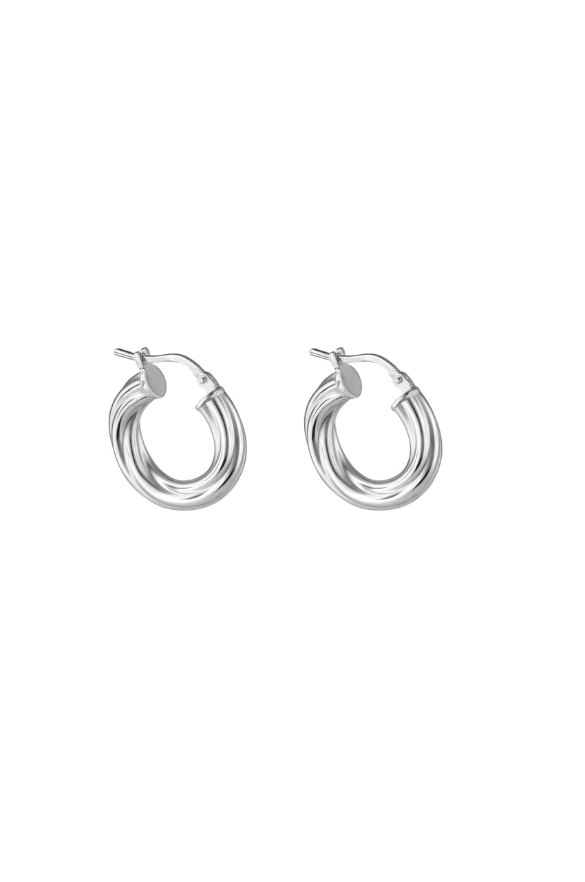 Spiral hoop earrings