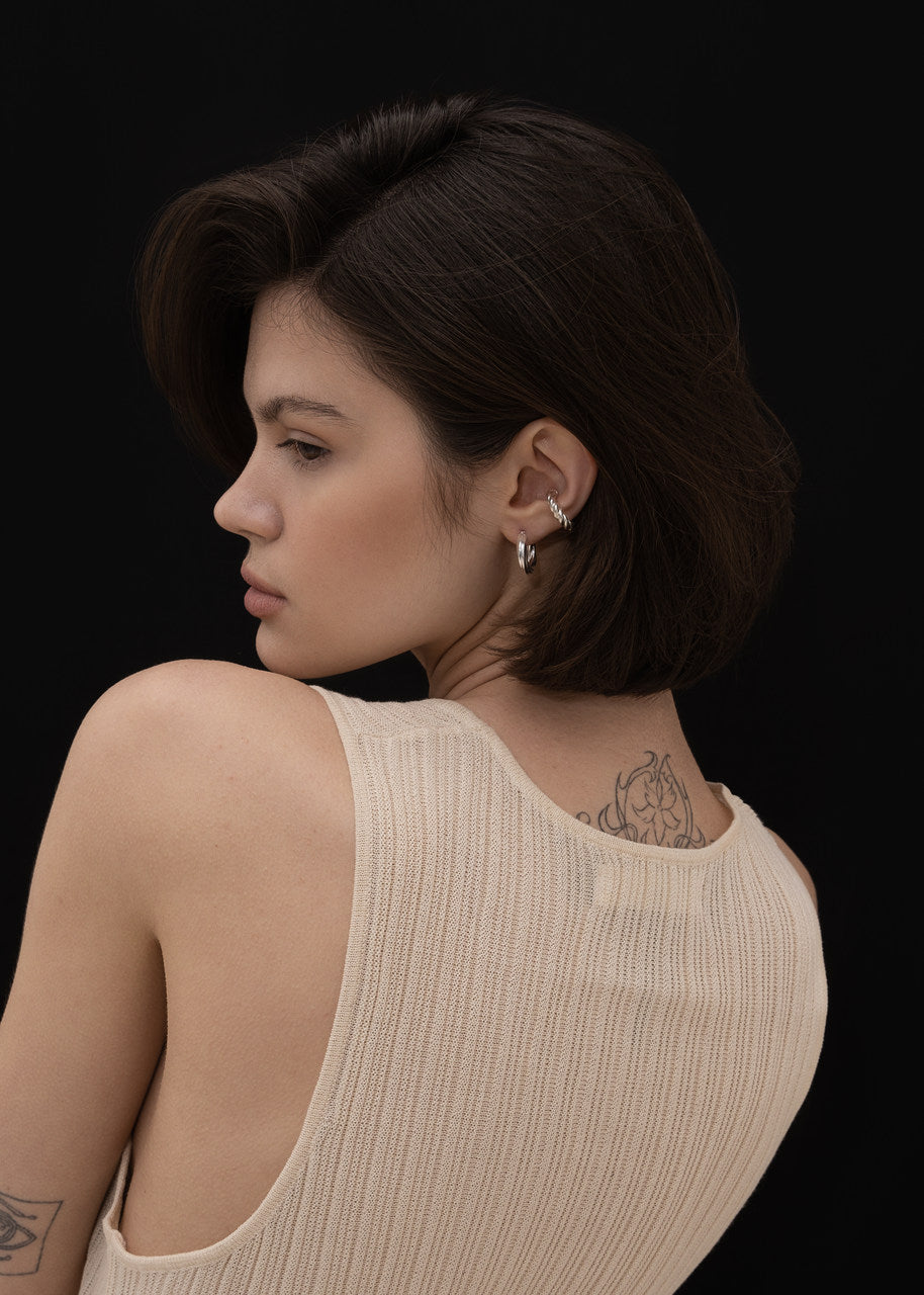 Spiral hoop earrings