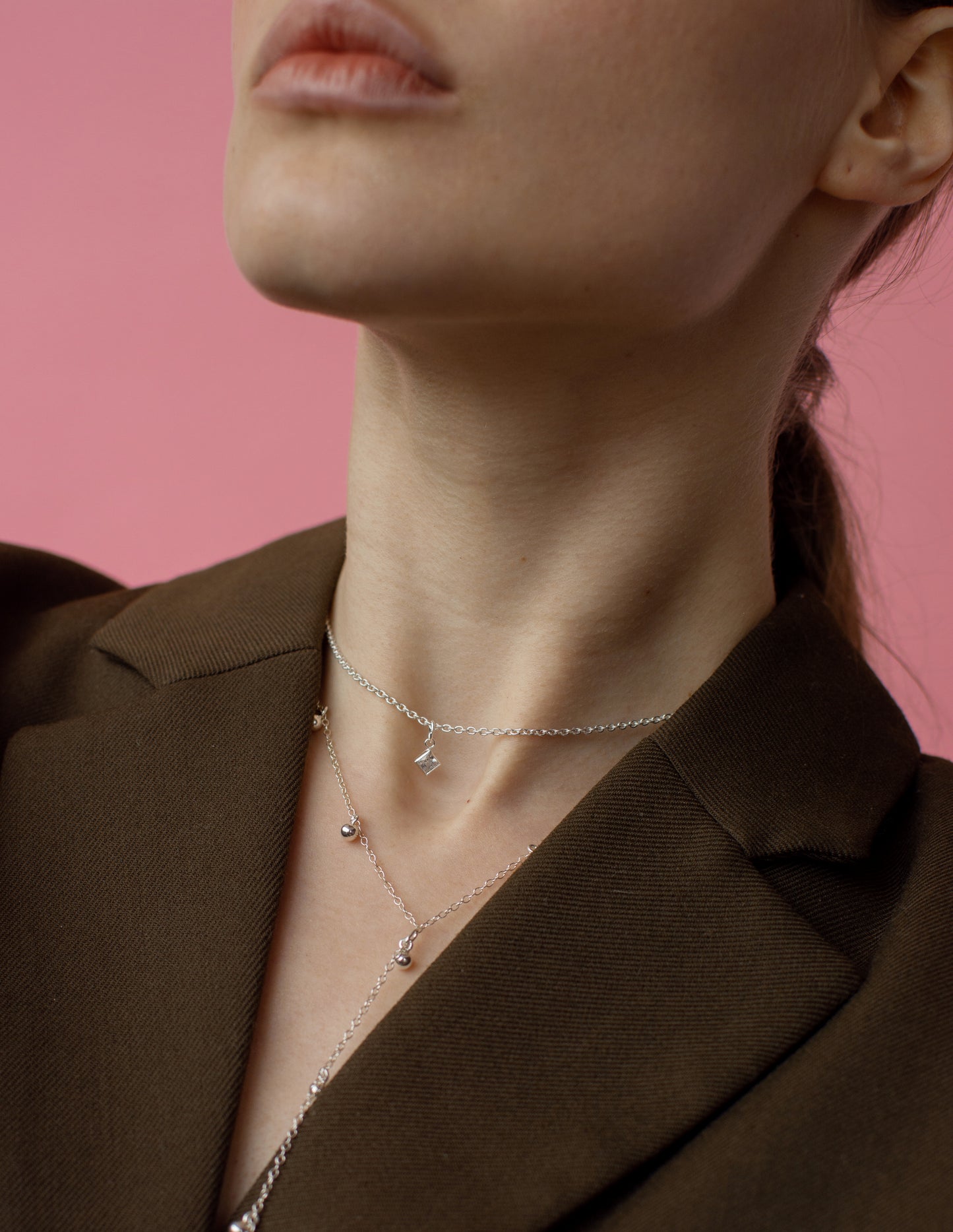 Lariat necklace "Drops"