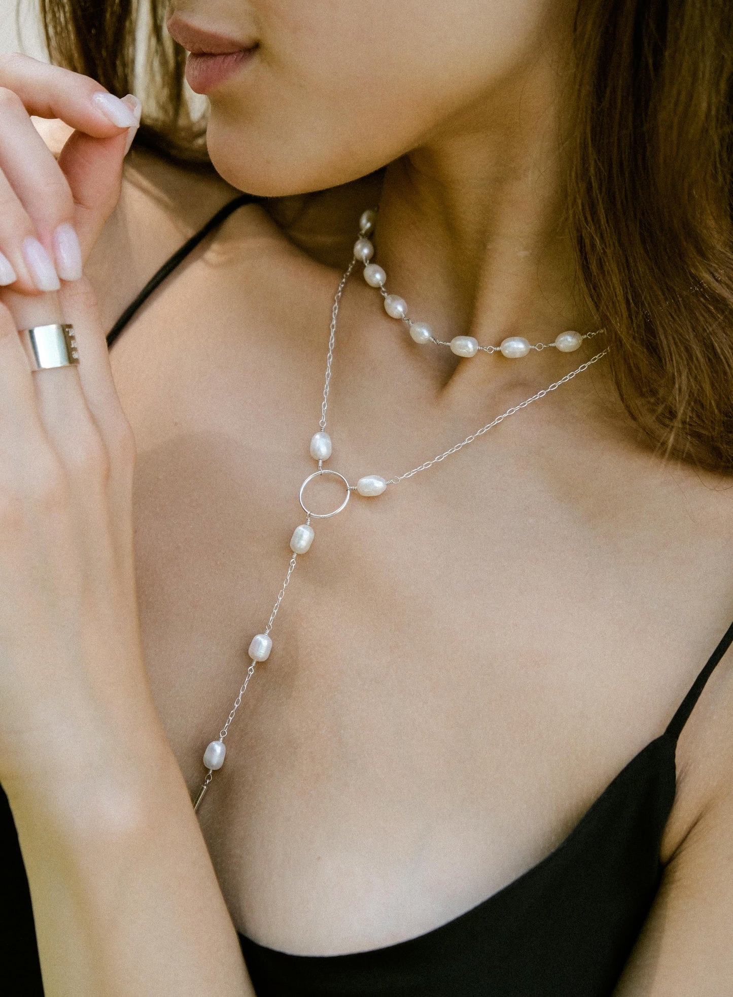 Double lariat necklace