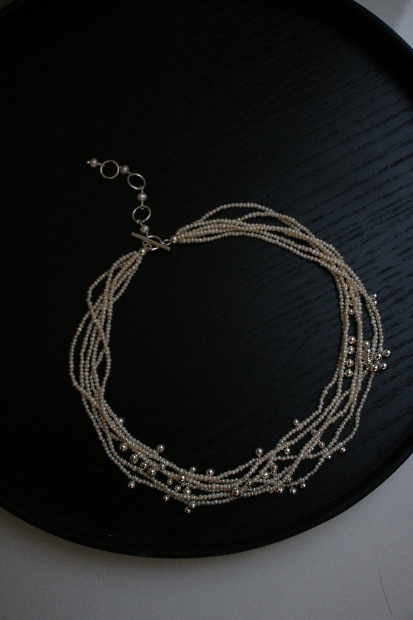 Layered necklace drops