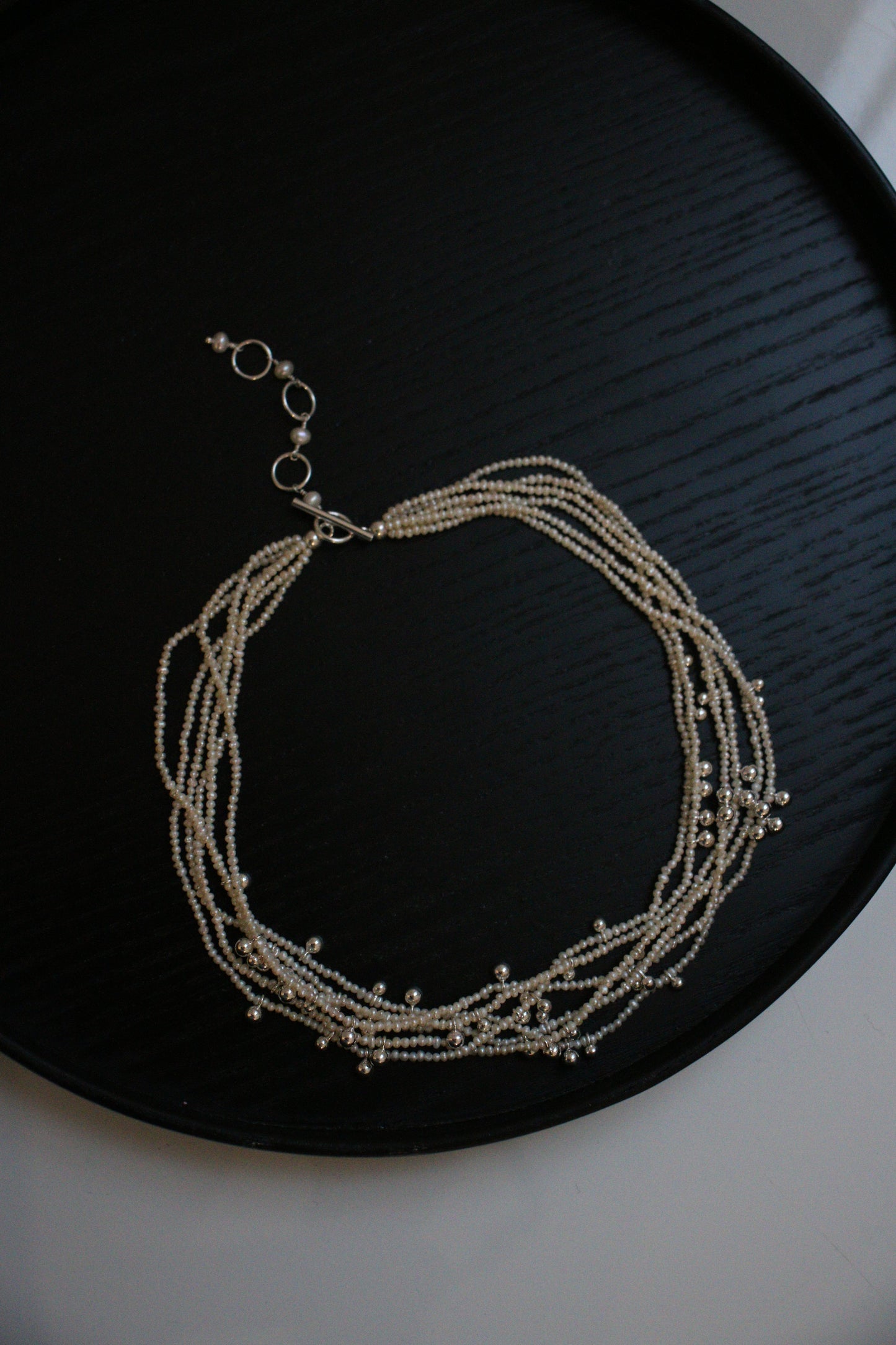 Layered necklace drops
