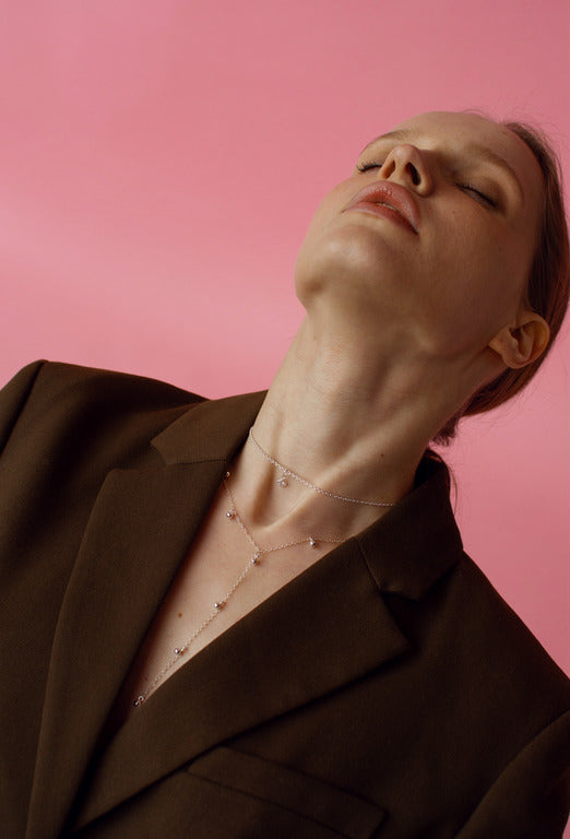Lariat necklace "Drops"