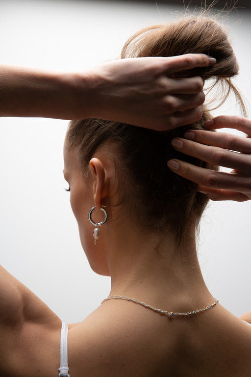 Hoop earrings with charms