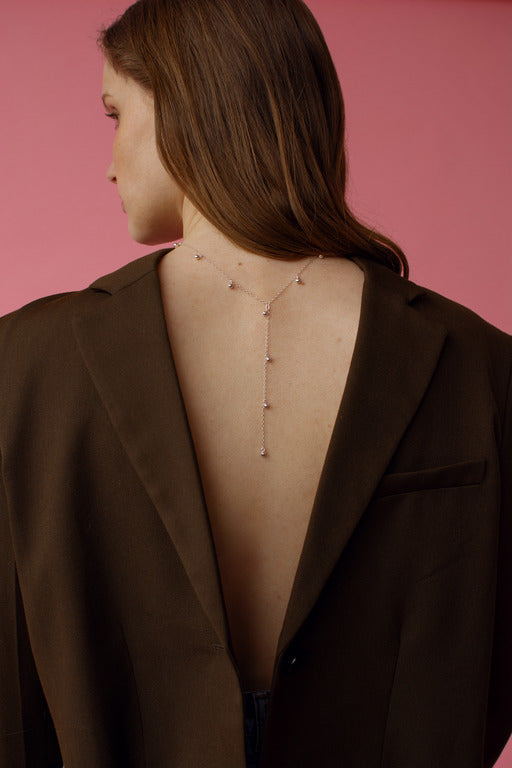 Lariat necklace "Drops"