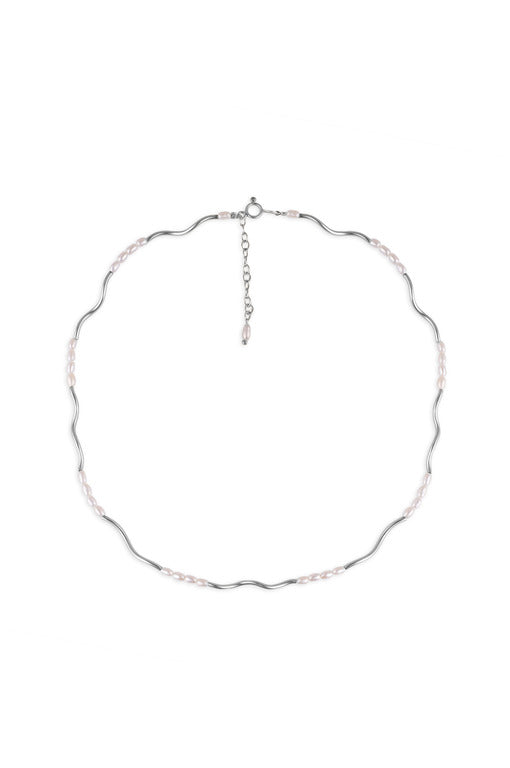 Choker necklace "White wave"