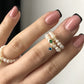 Ring with color zirconia