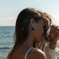 Bicolored earrings "Swan"
