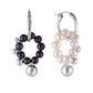 Bicolored earrings "Swan"